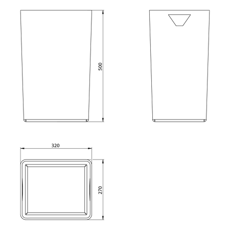 LINEACQULBA odpadkový koš nástěnný 35l, bílá
