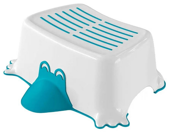DUCK dětské protiskluzové stupátko do koupelny, modrá