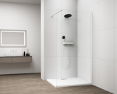 ESCA WHITE MATT jednodílná sprchová zástěna k instalaci ke stěně, sklo čiré, 700 mm náhledová fotka produktu