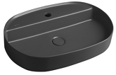 INFINITY OVAL keramické umyvadlo na desku, 60x40cm, antracit náhledová fotka produktu