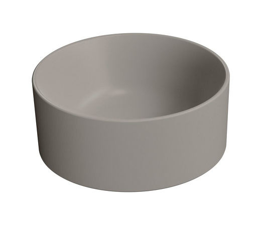 KUBE X keramické umyvadlo na desku, průměr 32cm, tortora mat