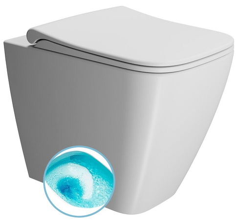 NUBES WC mísa stojící, Swirlflush, 35x52cm, spodní/zadní odpad, bílá dual-mat