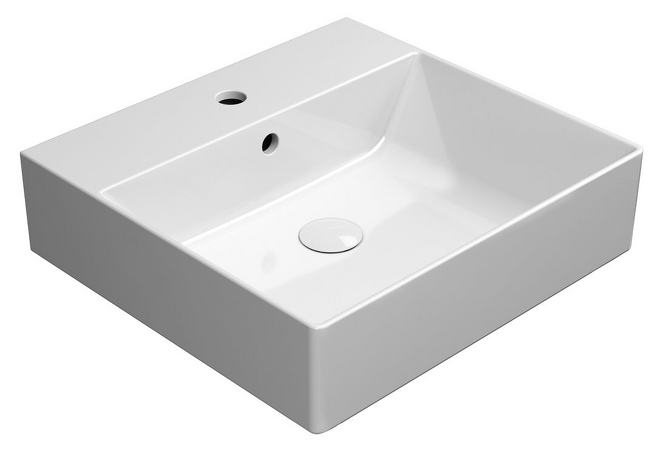 KUBE X keramické umyvadlo 50x47cm, rektifikovaná verze, bílá ExtraGlaze