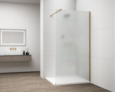 ESCA GOLD MATT jednodílná sprchová zástěna k instalaci ke stěně, matné sklo, 1500 mm náhledová fotka produktu