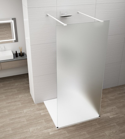 ESCA WHITE MATT jednodílná sprchová zástěna do prostoru, matné sklo, 1200 mm