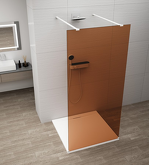 ESCA WHITE MATT jednodílná sprchová zástěna do prostoru, sklo Marron, 1400 mm náhledová fotka produktu
