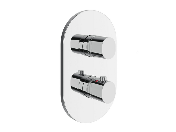 Termostatická podomítková 3cestná baterie Chrome II