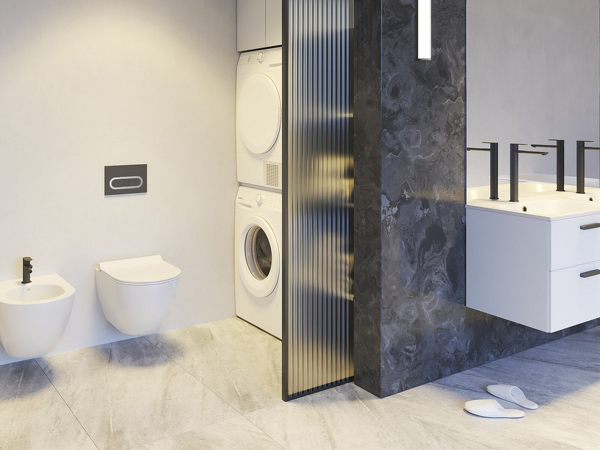 CR II 056.20BL Bidetová stojánková baterie 135 mm, bez výpusti, černá