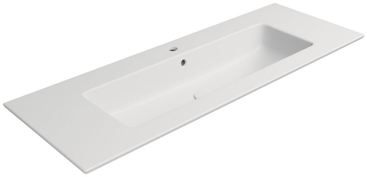 PURA keramické umyvadlo Slim 122x46cm, bílá mat