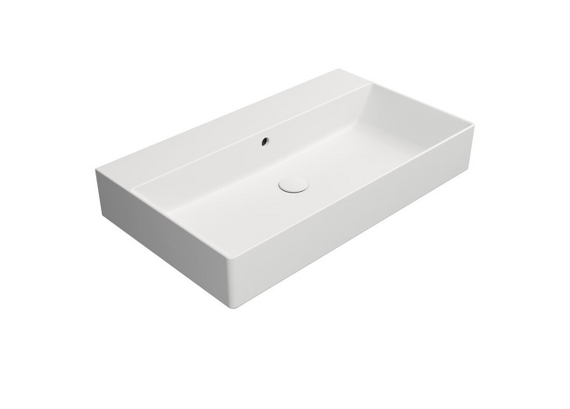 KUBE X keramické umyvadlo 80x47cm, bez otvoru, bílá mat