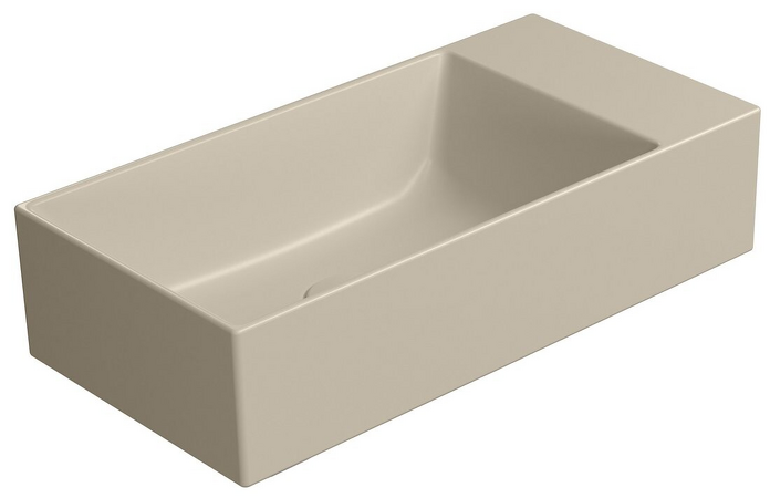 KUBE X keramické umývátko 50x25cm, bez otvoru, pravé/levé, creta mat
