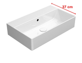 KUBE X keramické umyvadlo 60x37cm, broušená spodní hrana, bez otvoru, bílá ExtraGlaze náhledová fotka produktu