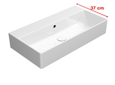 KUBE X keramické umyvadlo 70x37cm, broušená spodní hrana, bez otvoru, bílá ExtraGlaze náhledová fotka produktu