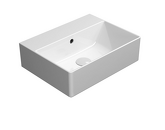 KUBE X keramické umyvadlo 45x35cm, broušená spodní hrana, bez otvoru, bílá ExtraGlaze náhledová fotka produktu