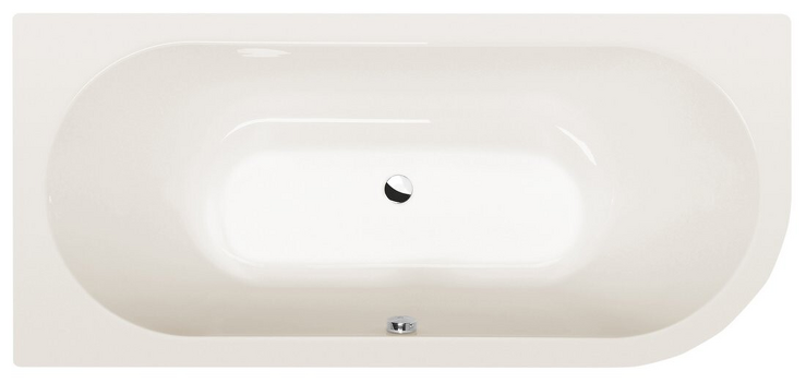 VIVA L asymetrická vana 175x80x47cm, ivory