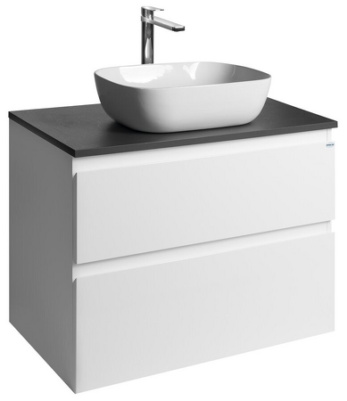 ALTAIR skříňka s deskou 78,5 cm, bílá/antracit břidlice