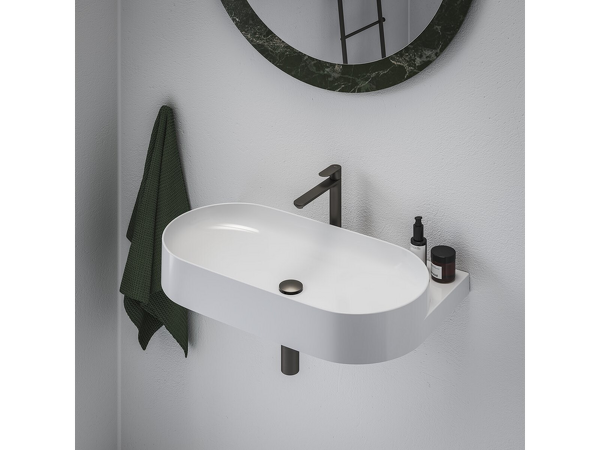 Umyvadlová pileta pevná, Graphite Brushed