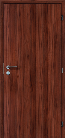 Doornite, dveře EXPRES, CPL, Voština,PLNÉ, ořech, zámek protipožární,cylindrický, levé, 90/197cm