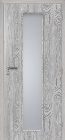 Doornite, dveře EXPRES, FOLIE, Voština,LINEA, dub šedý, zámek dozický, pravé, 60/197cm