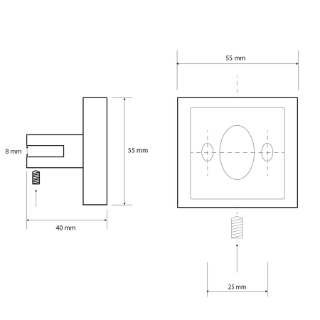 X-SQUARE skleněná police 700mm, chrom/čiré sklo