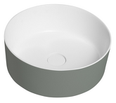 THIN umyvadlo na desku, Rockstone, Ø 38 cm, verde/bílá mat náhledová fotka produktu