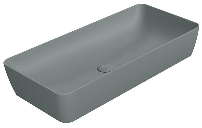 NUBES keramické umyvadlo na desku 80x40cm, agave mat