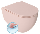 INFINITY závěsná WC mísa, Rimless, 36,5x53cm, růžová Salmon náhledová fotka produktu