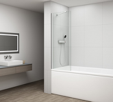 FISA vanová zástěna 600x1500mm, chrom, čiré sklo náhledová fotka produktu