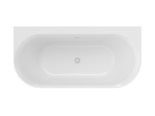 Vana Ypsilon Wall 178x86, volně stojící, černá/bílá, krytka přepadu a odtoku černá