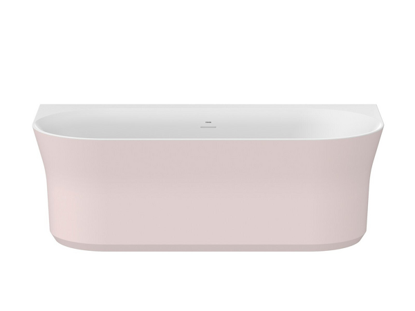 Vana Ypsilon Wall 178x86, volně stojící, Alabaster Pink/bílá, krytka přepadu a odtoku bílá