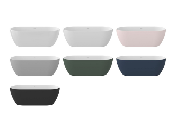 Vana Freedom O Tec 170x77 volně stojící, bílá matná/bílá, krytka odtoku bílá