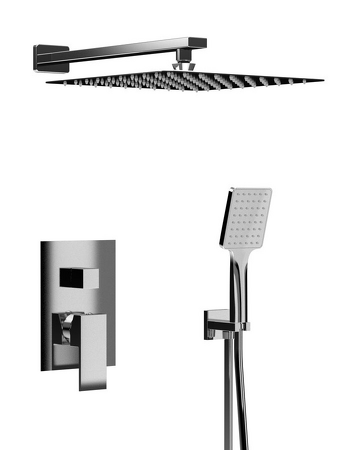 CUBEMIX podomítkový sprchový set s pákovou baterií, 2 výstupy, vyústění, chrom