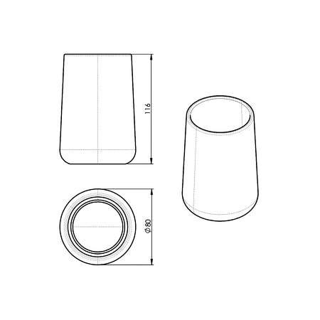 MARIKA sklenka na postavení, růžová