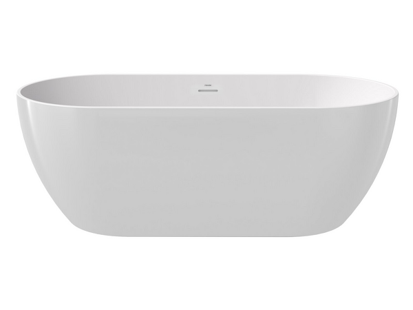 Vana FREEDOM O 169x80 snowwhite, krytka přepadu a odtoku chrom