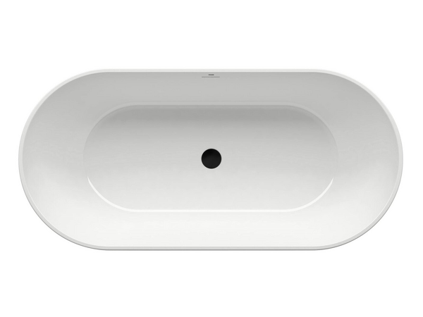 Vana FREEDOM O 169x80 snowwhite, krytka přepadu a odtoku chrom
