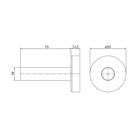 WICHER krycí rozeta kulatá, pár, bílá