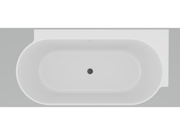 Vana Freedom Corner II Tec 175x86 P, volně stojící, bílá, krytka odtoku černá