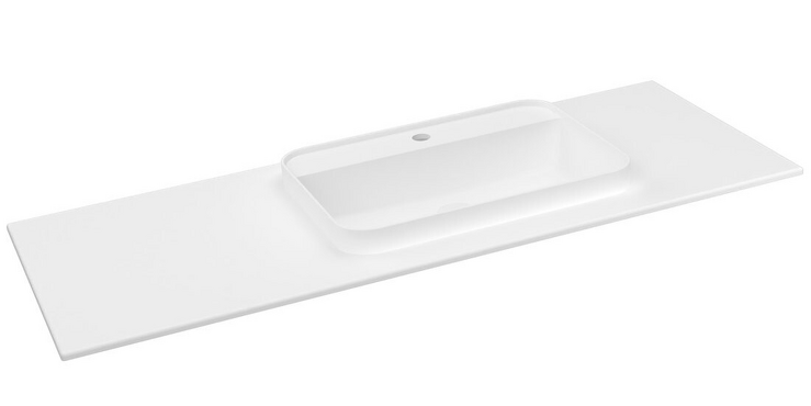 BRAHEA umyvadlo 131,6x51,5cm, rockstone, pravé, bílá mat