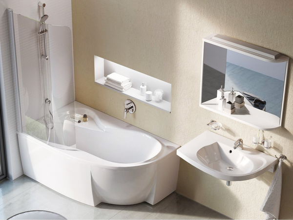 Panel A Rosa 95 L 150 cm snowwhite