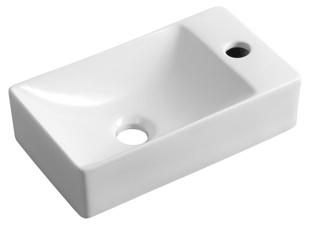 MARGITHA keramické umývátko 38x22cm, otvor pro baterii vpravo, bílá