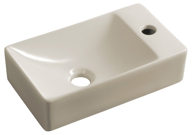MARGITHA keramické umývátko 38x22cm, otvor pro baterii vpravo, ivory