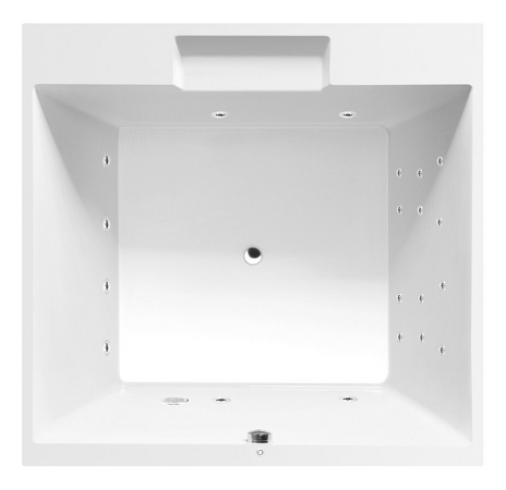 CAME hydromasážní vana, 175x175x50cm, Attraction Hydro, chrom