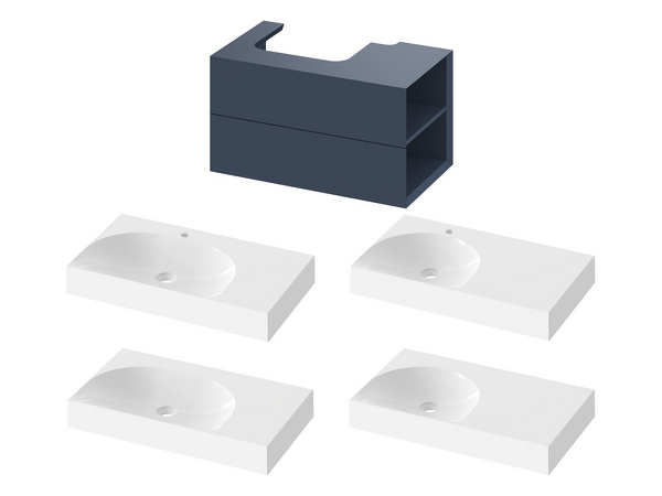 SD Lite 80 P skříňka pod umyvadlo Deepsea Blue