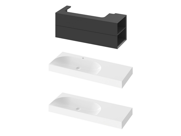 SD Lite 120 P skříňka pod umyvadlo černá matná