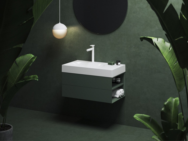 Umyvadlo Lite 80/60 P, s otvorem pro baterii, bez přepadu