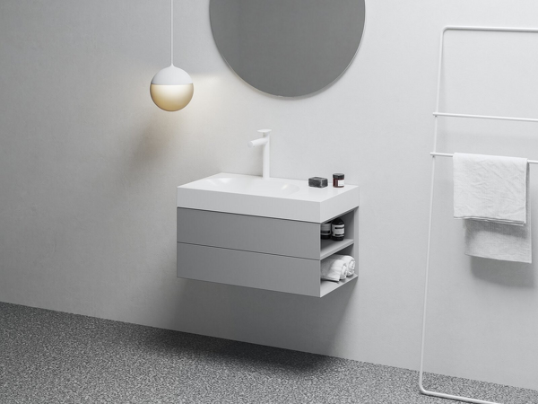 Umyvadlo Lite 80/60 P, s otvorem pro baterii, bez přepadu