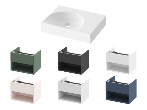 Umyvadlo Lite 60/45 P, bez otvoru pro baterii, bez přepadu