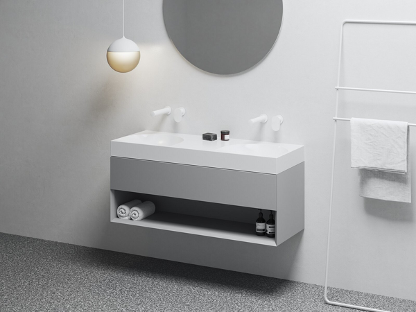 Dvojumyvadlo Lite 120, bez otvorů pro baterie, bez přepadu