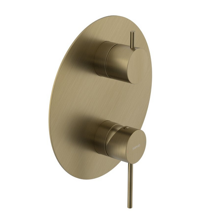 ULTRAMIX podomítková sprchová baterie, 3 výstupy, otočný přepínač, zlato mat