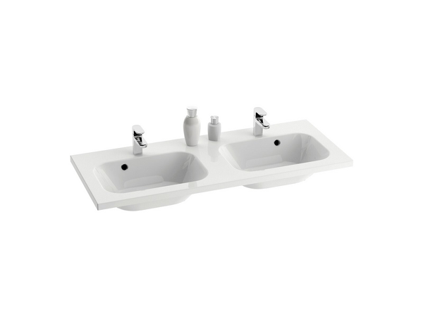 Dvojumyvadlo Chrome 1200 white s přepadem
